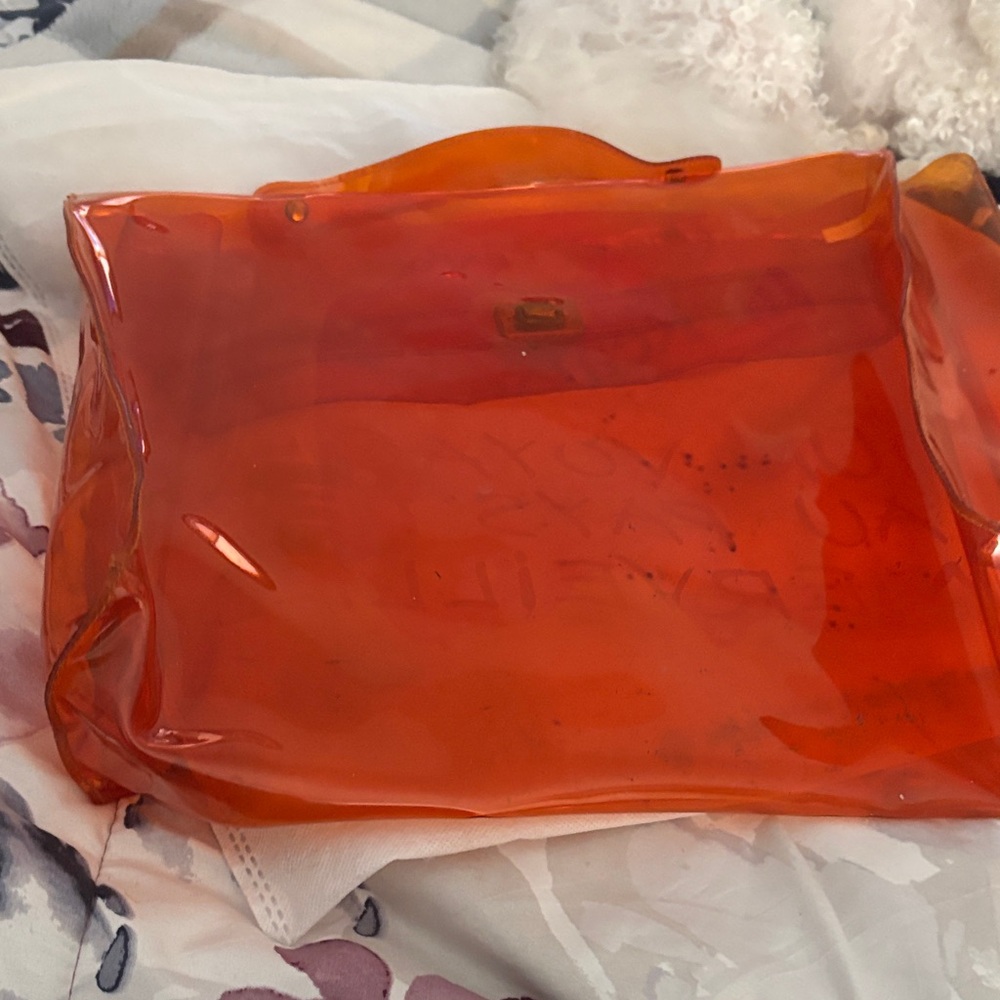 Hermes Vibrant Orange Tote Bag - Picture 5 of 7